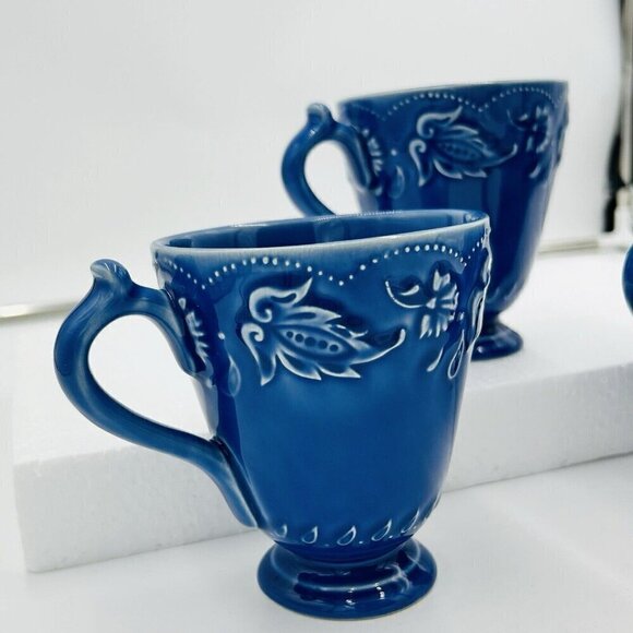 (3) J. Willfred Sadek VERA BRADLEY MY HOME Blue 4.5" Mugs Portugal - Picture 6 of 10